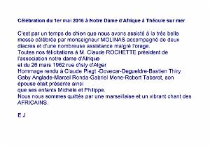 2016 05 01 1ER MAI A N.D D AFRIQUE A THEOULE SUR MER